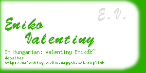 eniko valentiny business card